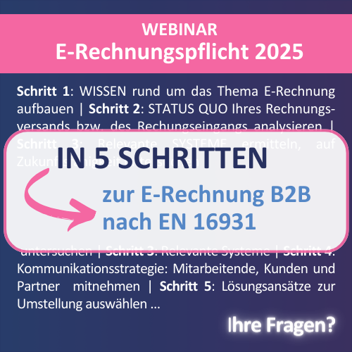 Aktuelles Webinar E-Rechnungspflicht