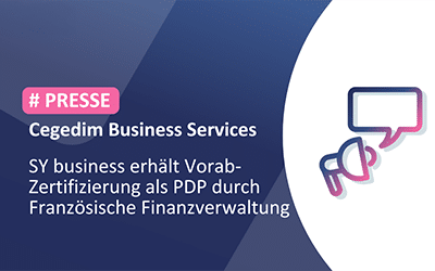 Fran­zö­si­sche Finanz­ver­wal­tung “adelt” SY busi­ness als Platt­form für E‑Rechnung und Steuermeldung