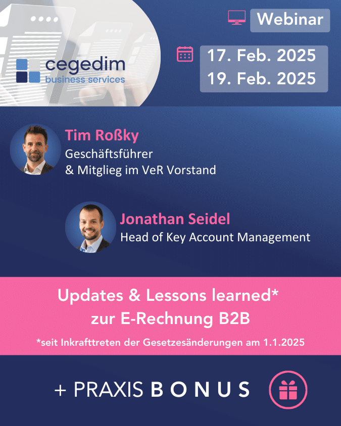 Webinar 02.2025 E Rechnung Update & Lessons learned